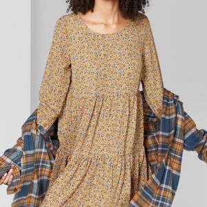 NWT Long sleeve floral print dress